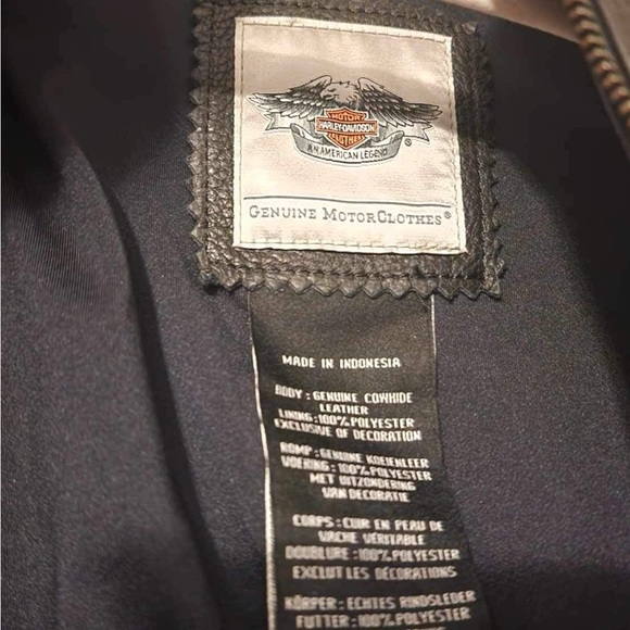 NWOT Harley Davidson Leather Jacket Women's XL Black Lined Fringe - Picture 2 of 9